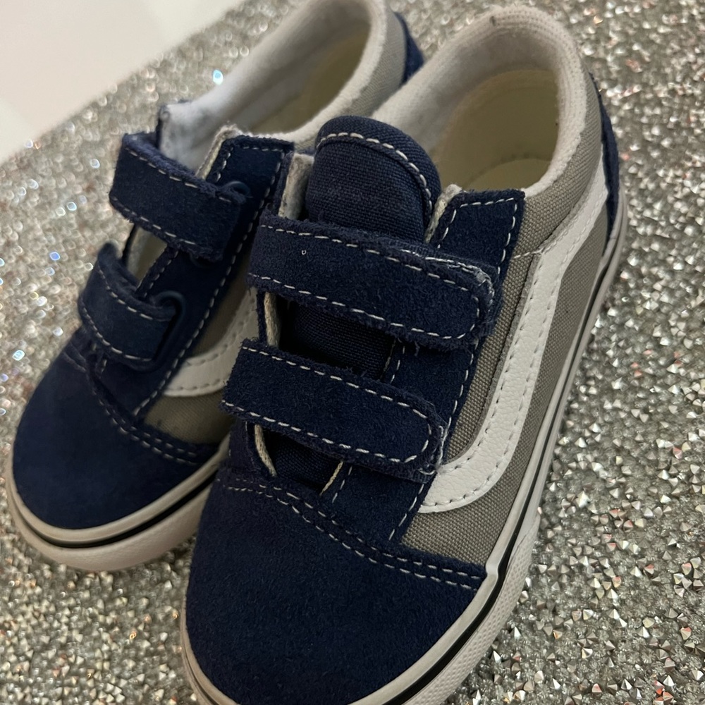 Vans Size 8 Blue/White/Grey